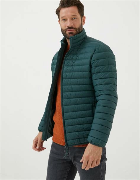 Coats And Jackets Men Fatface Dartmouth Puffer Jacket Emerald Green