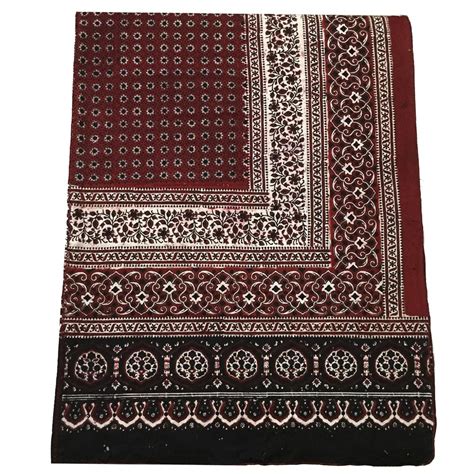 Traditional Block Printedhand Print Ajrak With Natural Dyes Buy Online