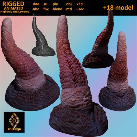 Hentai Alien Tentacle Dildo Sextoy Rigged D Model By Tridsign