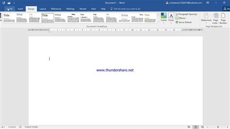 Microsoft Word Design Tab Learn Ms Word Design Design Tab In Hindi