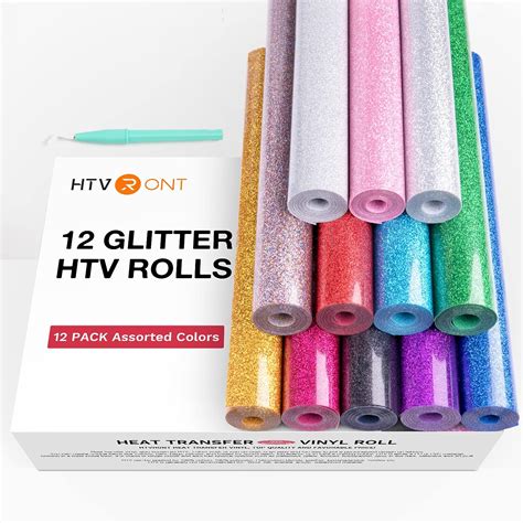 Htvront Glitter Htv Heat Transfer Vinyl Bundle Rolls X