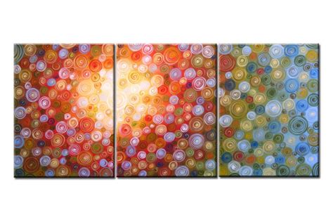 Abstract Art Triptych Painting Original Large Modern