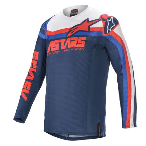 Alpinestars Maglia Mx Techstar Venom Blue Red White Maciag Offroad