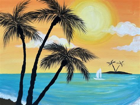 Paint And Sip Ticket To Paradise Tampa Classpop