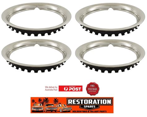 14″ Inch Polished Stainless Steel Dress Trim Rings Set Of 4