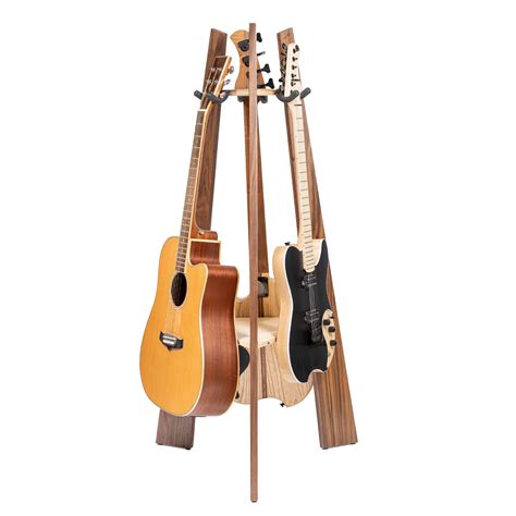 Ruach Gr 1 Wooden 3 Way Guitar Rack Walnut Ruach Music