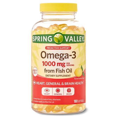 Spring Valley Omega Fish Oil Soft Gels Mg Count Walmart