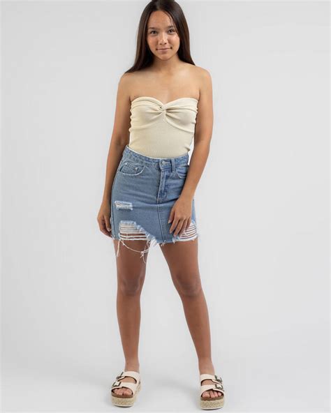 Mooloola Girls Bianca Knit Tube Top In Seashell Free Shipping And Easy Returns City Beach