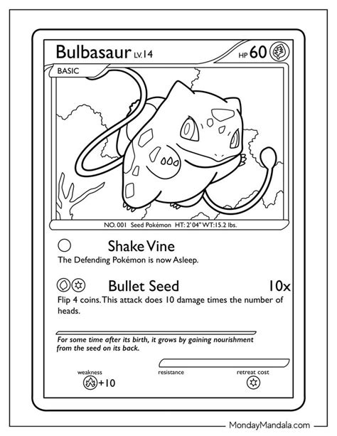 Bulbasaur Coloring Pages Free Pdf Printables Pokemon Coloring