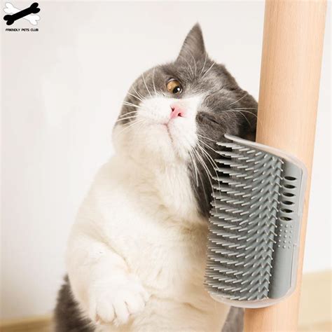 Corner Pet Brush Comb Play Cat Toy Plastic Scratch Bristles Arch