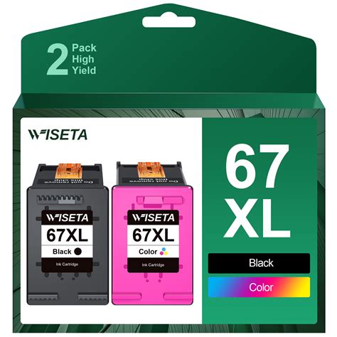 WISETA 67XL Ink Cartridge For HP Fits DeskJet 2755e 4155e 2722 Envy