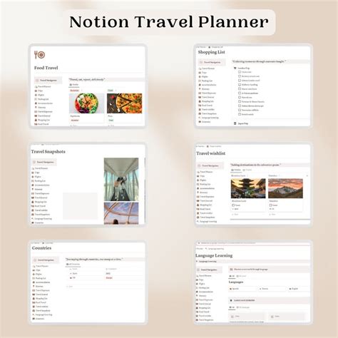 Notion Template Notion Travel Template Travel Journal Etsy