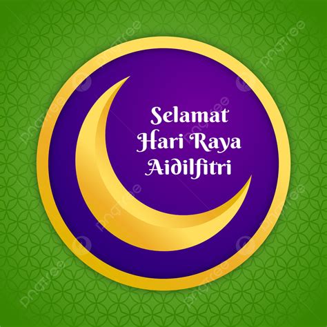 Selamat Hari Raya Aidilfitri Vector Resumen Plantilla De Fondo Verde