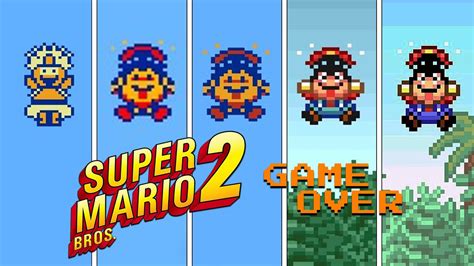 Super Mario S Death In Every Super Mario Bros 2 Version 1988 All Game Over Screens Youtube