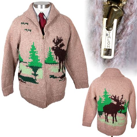 Shawl Collar Moose Sweater Vintage Haberdashers Blog