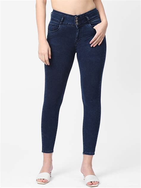 Buy Kraus Jeans Women Skinny Fit High Rise Clean Look Stretchable Cropped Jeans Jeans For