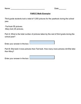 Parcc Math Test Prep Rd Grade Editable Place Value Addition More