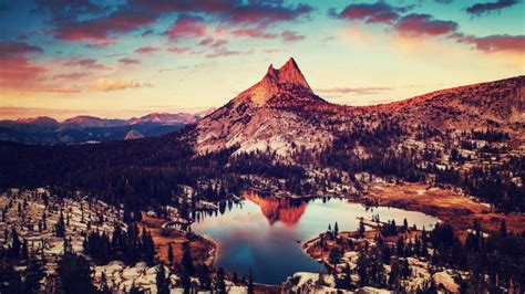 Upper Cathedral Lake Yosemite National Park Wallpaper Backiee