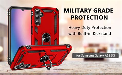 Dionsibei Military Grade Drop Impact For Samsung Galaxy A25 5g Case 360 Metal