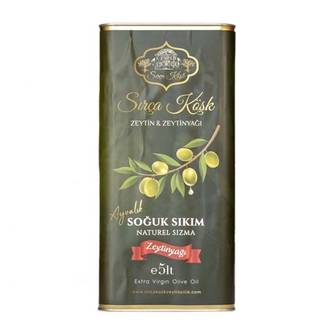 Soğuk Sıkım Erken Hasat Natural Sızma Ayvalık Zeytinyağı 5 Litre En