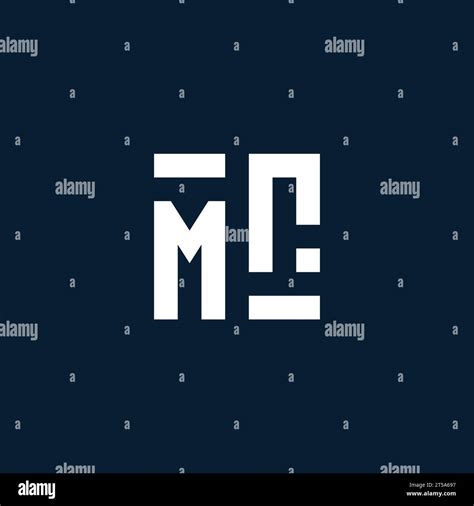 Mr Initial Monogram Logo With Geometric Style Design Ideas Stock Vector