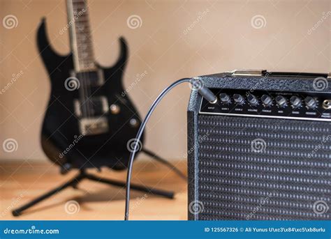 Plugged Guitar And Amp Stock Photo Image Of Close Sound 125567326