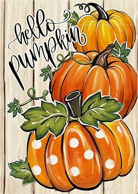 Amazon Covido Home Decorative Pumpkin Garden Flag Happy Fall