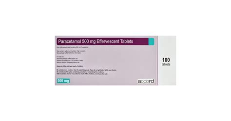 Paracetamol Mg Effervescent Tablets Pack Of