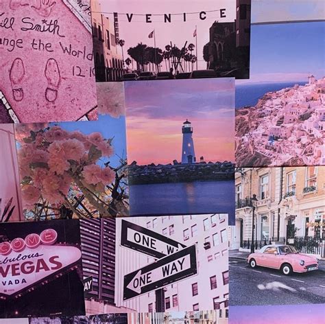 Pink Aesthetic Pretty Large A4 Size Wall Collage Kit Room Etsy Canada