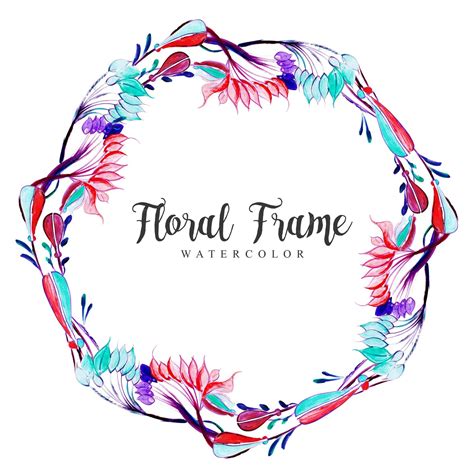 Premium Vector Watercolor Floral Frame Background