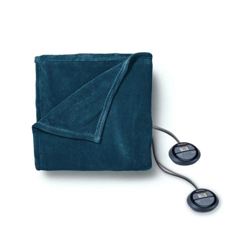 Sunbeam Lagoon Queen Heated Microplush Electric Blanket With Dual