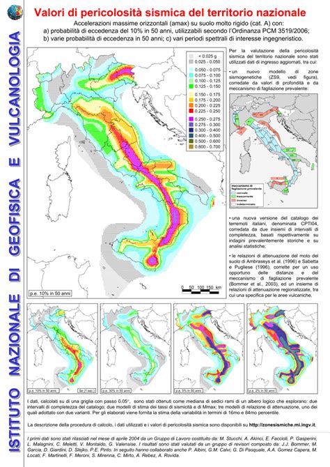 Pdf Dati Di Pericolosit Sismica Del Territorio Nazionale