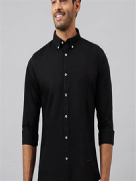 Buy MR BUTTON Men Black Slim Fit Casual Shirt - Shirts for Men 17959496 ...