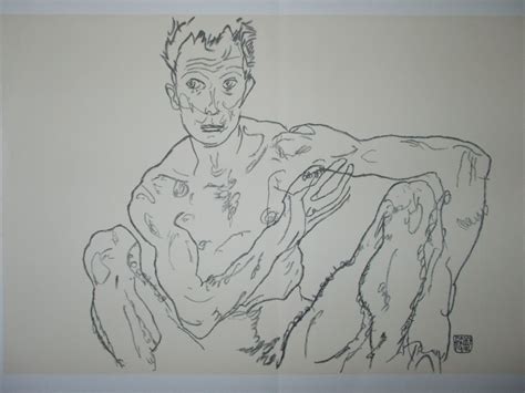 Litograf A De Egon Schiele Male Nude En Amorosart