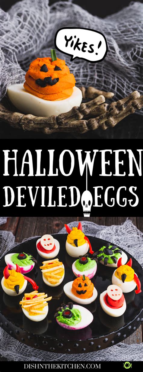 Halloween Deviled Eggs - Dish 'n' the Kitchen