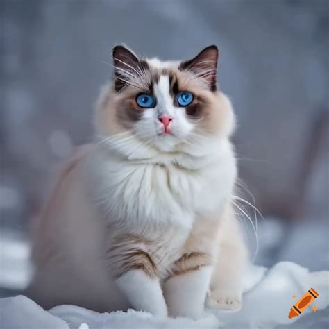 Snow Shoe Ragdoll Cat On Craiyon