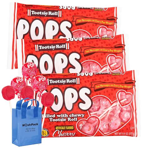 Cherry Tootsie Pops Valentines Red Lollipops Bulk Candy