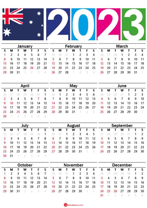 Australia Calendar Free Printable Pdf Templates Australia