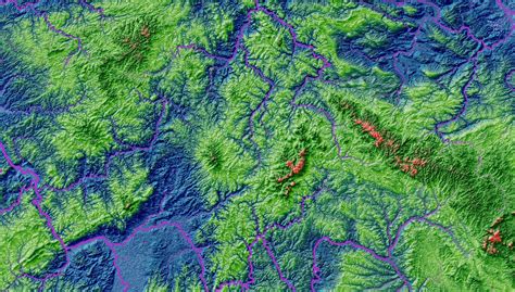 Elevation Map Of Germany High Resolution Digital Print Map Etsy