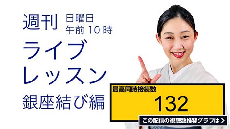 ライブ同時接続数グラフ『週刊ライブレッスン【一緒にやってみる銀座結び編】 』 Livechart