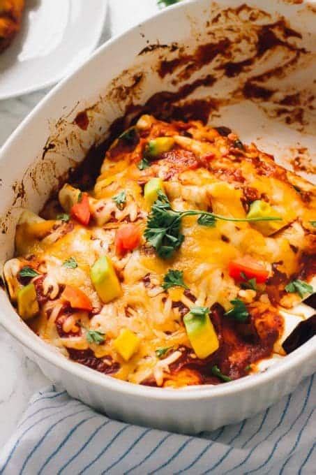 Sweet Potato And Black Bean Enchiladas Jessica In The Kitchen