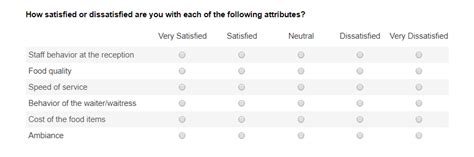 Single-select matrix question | Single-select matrix question survey ...