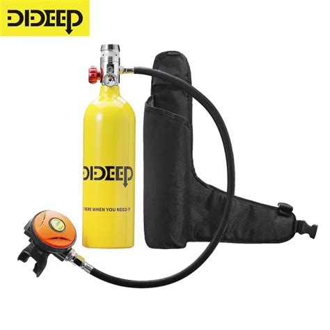 DIDEEP 1L Diving Scuba Tank Mini Oxygen Cylinder Set Respirator Air