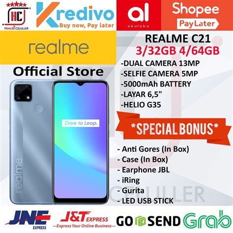 Jual REALME C21 RAM 3GB 4GB ROM 32GB 64GB 3/32GB 4/64GB GARANSI RESMI ...