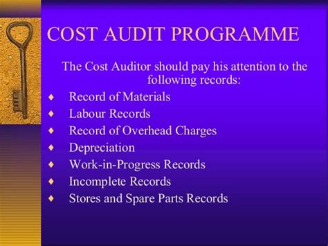 Cost Audit