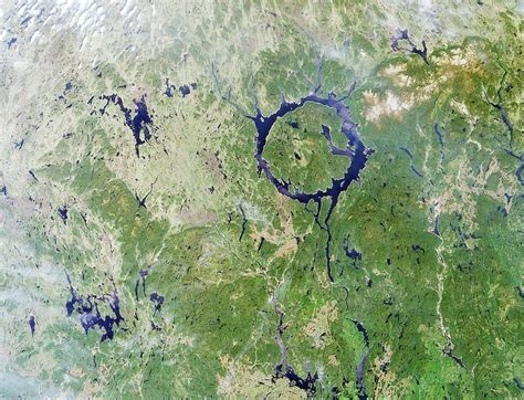 Manicouagan Crater Canada Photograph By Nasavrs Pixels