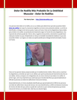 Dolor De Rodillas Pdf Descarga Gratuita