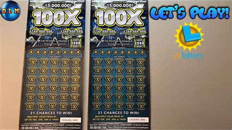 X Scratch Off Tickets From The California Lottery Youtube