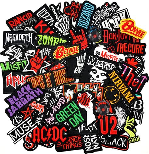 Buy Pcs Lot Rock Band Patches For Backpacks Embroidered Skull Punk