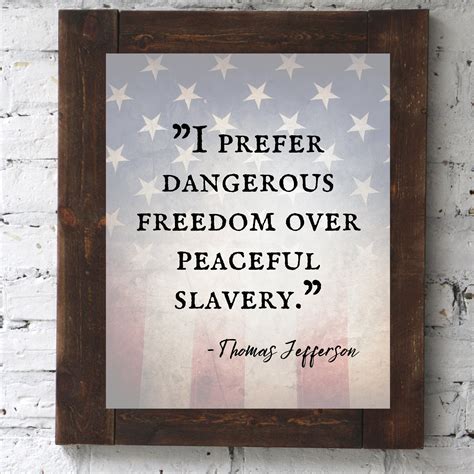 Thomas Jefferson Patriotic Wall Art Famous Quote Printable Home Decor American Flag Art